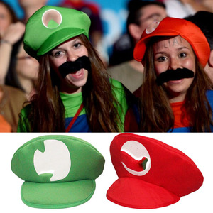 Venta al por mayor personalizado Halloween Cosplay fiesta disfraz sombrero <span class=keywords><strong>Super</strong></span> Mary Brothers <span class=keywords><strong>Mario</strong></span> barato <span class=keywords><strong>Super</strong></span> Maro sombrero con barba - Product Image 4