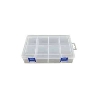 Transparent Plastic <b>Storage</b> <b>Box</b> 8 Compartments Rectangle Organizer For Electronics Jewelry Parts <b>Small</b> Items With Lid - Product Image 5