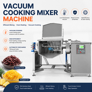 Mélangeur de <span class=keywords><strong>cuisson</strong></span> horizontal <span class=keywords><strong>sous</strong></span> <span class=keywords><strong>vide</strong></span> pour la transformation d'aliments à haute viscosité, équipement de mélange pour confitures, pâtes, sauces, 300L-800L - Product Image 6