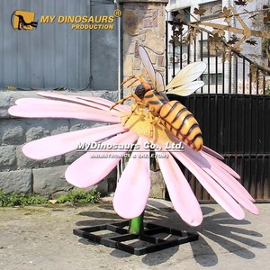 Modèle d'abeille insecte animatronique MY DINO AI-078 avec fleur pour décoration de jardin - Product Image 6