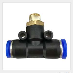 Raccord pneumatique à connexion rapide PB4-01T type T, filetage extérieur 12-04, tuyau d'air en cuivre 8-02, connecteur 6, 10-03, nouveau Dade - Product Image 2