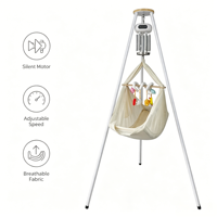 [Modèle phare tout-en-un] [Support pliable robuste] [Contrôle intelligent Bluetooth] [Ensemble balançoire-hamac électrique pour bébé]