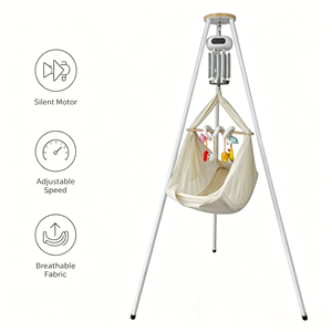 Cuna Eléctrica para Bebé con Columpio y <span class=keywords><strong>Hamaca</strong></span>, Todo en Uno, de Alta Gama, con Soporte Plegable Resistente y Control Inteligente por Bluetooth - Product Image 3