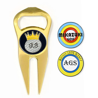 Fabricant d'accessoires de marqueurs de balles de golf de conception personnalisée pince à chapeau et outil de réparation de divot de golf magnétique en métal