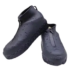 Silicone Impermeável Resistente Neve Sapatos Todos os Tamanhos Silicone Impermeável Chuva Sapatos Cobre com Zíper Lavável Galochas