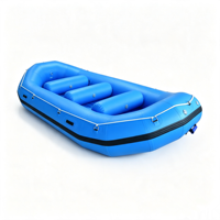 Bateau pneumatique pliable en PVC blanc, durable et stable, de 14 pieds, pour 10 personnes, 195 cm de large, 1,8 mm d'épaisseur, design personnalisé