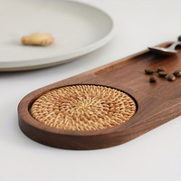 Plateau de service moderne en bois d'acacia pour café, collations et thé, style arabe, décoratif, mini plateaux de service, plateau de service en bois pour café, luxe