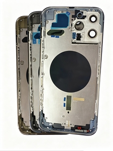 Boîtier <span class=keywords><strong>arrière</strong></span> de téléphone portable, cadre complet, remplacement pour les modèles 13promax, verre violet avec petites pièces, barre - Product Image 3