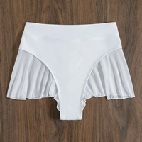 Nouveau maillot de bain bikini sexy taille haute à volants et empiècements en maille, coupe T-back, pour les affaires
