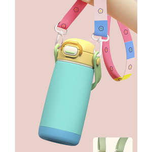 Wholesale 12oz Kids Insulated <b>Water</b> <b>Bottle</b> 304 Stainless Steel Leakproof School Cup with Straw, Custom Logo <b>Bulk</b> OEM BPA Free - Product Image 5