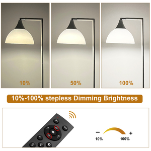 360 Rotatable Modern Metal LED Floor Lamp Remote Control Dimmable Lighting Replaceable <b>Bulb</b> Living Room Bedroom Office - Product Image 2