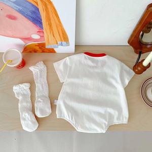 Vente en gros Barboteuse unisexe en coton <span class=keywords><strong>pour</strong></span> bébés manches courtes combinaison mince d'été <span class=keywords><strong>pour</strong></span> nouveau-né <span class=keywords><strong>12</strong></span> <span class=keywords><strong>mois</strong></span> ensemble <span class=keywords><strong>pour</strong></span> activités <span class=keywords><strong>de</strong></span> plein air - Product Image 2