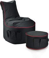 Fauteuil Poire Gaming d'Intérieur et d'Extérieur avec Poches Latérales – Pouf Gamer