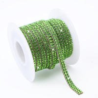 Bande de strass autocollante SS6 en gros, prix d'usine, ruban de strass en verre cristal pour accessoires vestimentaires