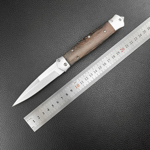 Coltello Pieghevole HL in Acciaio Inox, Strumento Multifunzionale EDC con Manico in Wenge per Campeggio, Emergenze e Alpinismo - Product Image 5