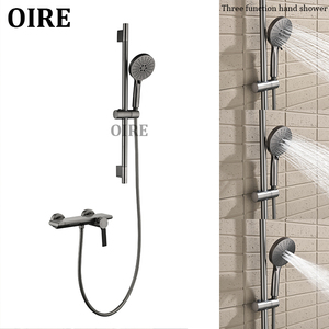 Oire <span class=keywords><strong>Mitigeur</strong></span> de douche mural en laiton à 2 fonctions Robinet à main poli à 3 modes avec douchette pour salles de bains et villas - Product Image 6