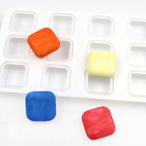 Moule en silicone écologique pour savon, chocolat et gâteau, avec 12 cavités carrées, sans BPA, pour résine, OEM/ODM - Product Image 1