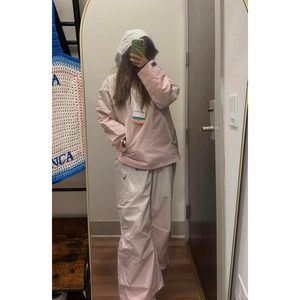 Veste de ski pour femme à capuche, rose, color-block, imperméable 15K, coupe-vent, respirante, pour snowboard et activités de plein air - Product Image 3