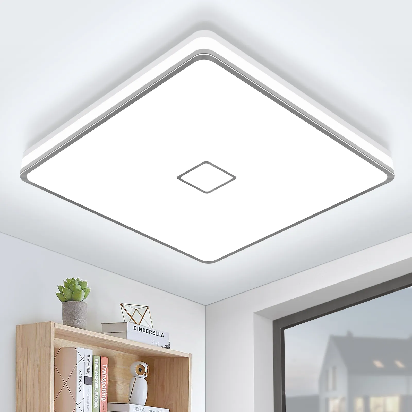 Lámpara De Techo LED cuadrada minimalista para dormitorio, iluminación De Techo para sala De estar, decoración interior
