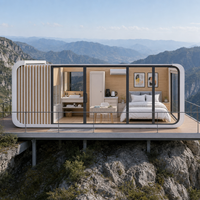 Maisonnette préfabriquée avec 1 chambre et 1 salle de bain pour camping, hébergement, location vacances, hôtel, studio