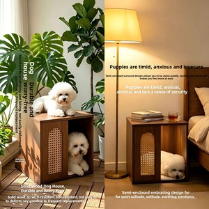 <span class=keywords><strong>Casa</strong></span> de Madera <span class=keywords><strong>para</strong></span> Perros y Cama <span class=keywords><strong>para</strong></span> Mascotas, Transpirable, Rectangular, <span class=keywords><strong>para</strong></span> Uso en Interiores, Estilo Cabaña, <span class=keywords><strong>para</strong></span> Todas las Estaciones, <span class=keywords><strong>para</strong></span> Perros Pequeños/Mini - Product Image 4