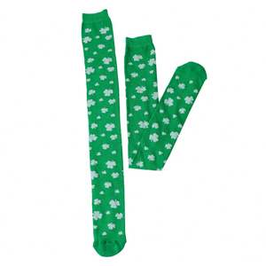Décoration de fête <span class=keywords><strong>Saint</strong></span> <span class=keywords><strong>Patrick</strong></span> Irlande vert rayé décoration de dame bas rayés femmes cuisse chaussettes hautes pour filles femmes - Product Image 6