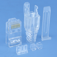 Nuevo diseño de fábrica, precio al por mayor, enchufe Modular sin blindaje de 5 piezas, conector Ethernet RJ45 8P8C CAT6A