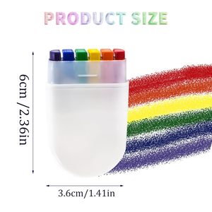 Biểu Tượng Tùy Chỉnh Cầu Vồng 6 Màu Sắc Bút Chì Màu Có Thể Giặt Bóng Đá Thể Thao Sự Kiện Mặt Sơn Caryons Cho Đảng Lễ Hội Khuyến Mại Crayon - Product Image 3