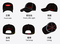 Cappellino da Baseball Wins Flying Sporty Dobby a 5 Pannelli Impermeabile in Oxford Terry con Logo in Gomma PVC e Patch in Pelle, Taglio Laser Frutta Leopardo