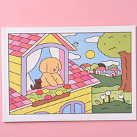 En stock – Livre de coloriage pour adultes et enfants – Design de dessins animés mignons et confortables – Cadeau créatif pour le dessin et la coloration – Reliure thermique imprimée