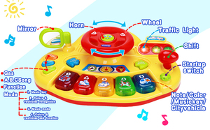 Bambino volante musicale giocattolo-semaforo suono pancia tempo di apprendimento dello sviluppo della tastiera strumento per bambini - Product Image 2