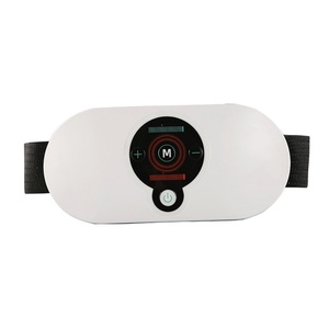 Cinturón de Masaje Abdominal con Parches Aliviadores para Dolores Menstruales, Masajeador de Cuello Blanco, Masajeador de Cintura ABS con 3 Niveles - Product Image 1