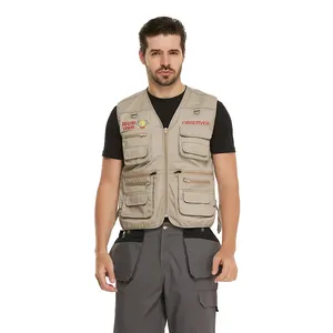 Heren Multi Pocket Utility Vest Outdoor Werk Wandelen Safari Reisfotografie Jacht Camping Schieten Vissersvest