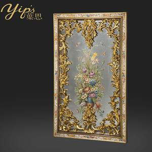 <span class=keywords><strong>Yips</strong></span> งานแกะสลักเรซินสไตล์ฝรั่งเศสโรส LD-1604-1402,กระจกติดผนังแนวคลาสสิกตกแต่งห้องนั่งเล่นลายดอกไม้วาดด้วยมือ - Product Image 2