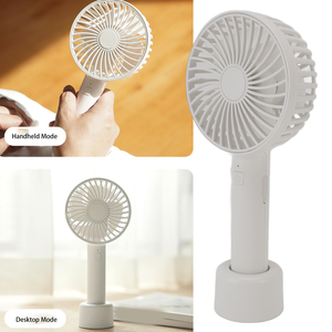 Ventilateur portable promotionnel pour étudiants, mini-ventilateur USB à longue autonomie avec support et logo personnalisé - Product Image 3