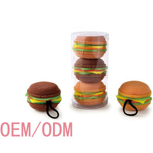 Customized Creative Bath Sponge in Hamburger Cake Fruit Macaron Ice Cream Shapes Long Body Brush Made of Bristle - Product Image 1