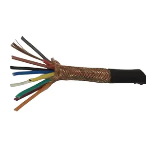 Copper core XLPE insulation PVC sheath copper wire woven shielded flexible control cable