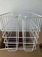 Support en fil métallique blanc pour assiettes de présentation en verre de 13 pouces, panier de rangement et de transport multi-emplacements pour vaisselle de mariage