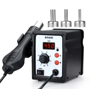 858D SMD Rework Station Hot Air Gun Digital Temperature Controlled Hot Air Solder Soldering Stations