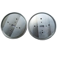 Custom CNC Machined 6061 Aluminum Round Base Plate Pressure Gauge Back Plate Multiple Mounting Holes OEM Aluminum Instrument