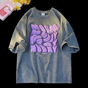 Camiseta Oversize de Algodón de Alta Calidad con Hombros Caídos, Estilo Vintage Lavado, Fabricante de Ropa Urbana, Gráfico Personalizado DTG, Lavado Ácido - Product Image 5
