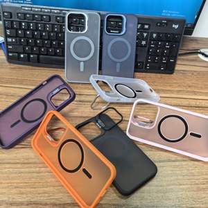 <span class=keywords><strong>Funda</strong></span> Magnética para Teléfono con Carga Inalámbrica, Color Caramelo, TPU, PC, Mate, para <span class=keywords><strong>iPhone</strong></span> 18, 17, 16, 15, <span class=keywords><strong>14</strong></span>, 13, 12, 11 Pro Max, XR, Capa, <span class=keywords><strong>Funda</strong></span> - Product Image 2