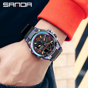 Sanda-Reloj de pulsera para hombre, nuevo producto de tendencia, <span class=keywords><strong>Sinfonía</strong></span>, fuerzas especiales, luminoso, resistente al agua, 6008.739 - Product Image 4