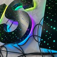Enseigne lumineuse LED multicolore personnalisable, étanche IP65 pour publicité intérieure/extérieure, type suspendu, alimentée par transformateur