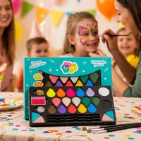 Kit de peinture faciale pour carnaval d'Halloween, peinture corporelle non toxique activée par l'eau, palette de peinture professionnelle pour enfants