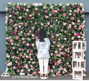 Mur de fleurs artificielles 3D en soie mélangée, fait main sur mesure, pour décoration de mariage en extérieur et de fête du Nouvel An, accessoires <span class=keywords><strong>photo</strong></span> - Product Image 5