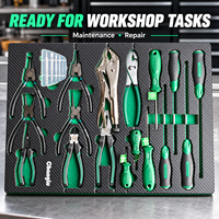 Ensemble d'outils de mécanicien professionnel, kit de réparation automobile manuel avec mallette rigide, boîte à outils en gros pour l'utilisation en garage automobile