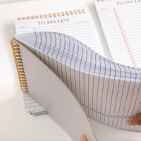 Bloc-notes minimaliste pour liste de tâches, bloc-notes planificateur quotidien non daté avec liste de tâches, carnet de liste de tâches, bloc-notes avec couverture spirale