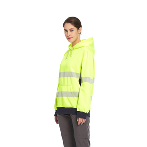 Sweat de sécurité haute visibilité <span class=keywords><strong>pull</strong></span> réfléchissant pour hommes ANSI <span class=keywords><strong>classe</strong></span> 3 sweats à capuche en polaire haute visibilité - Product Image 4