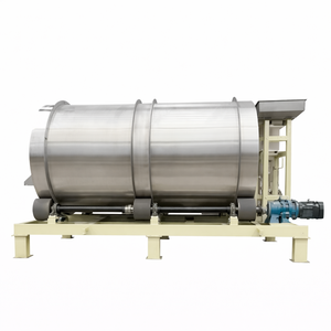 Mélangeur rotatif continu à tambour en acier inoxydable avec moteur AC et engrenage pour le traitement des poudres et granulés, capacité 316L - Product Image 1